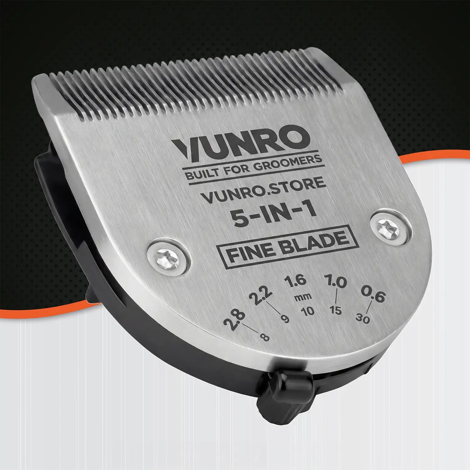 Adjustable Ceramic 5 in 1 Fine Dog Clipper Blade (0.6 mm - 2.8 mm)